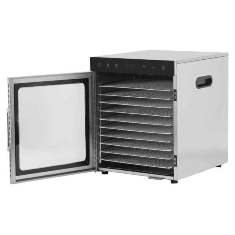 Nerezová sušička potravin - 10 táců (800W / 30 až 90°C)